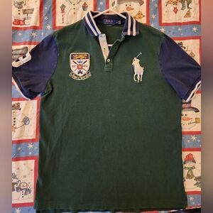 Ralph Lauren Classic Fit Green and Blue Polo